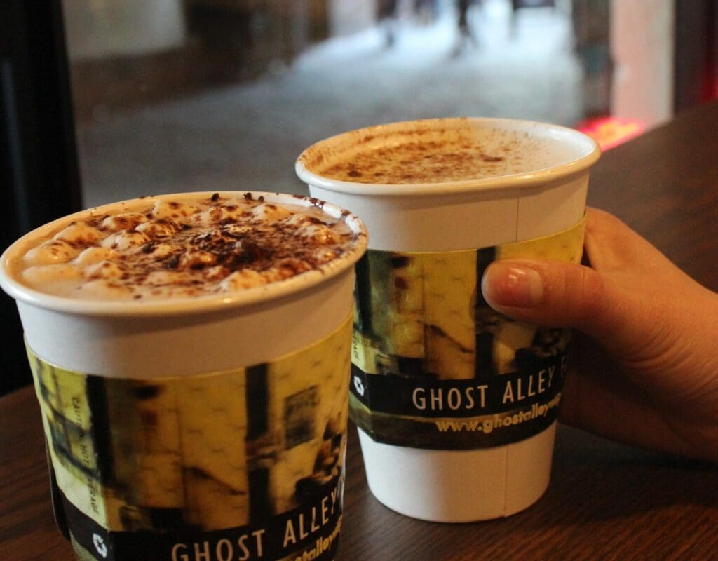 coffee from ghost alley espresso in pike place market