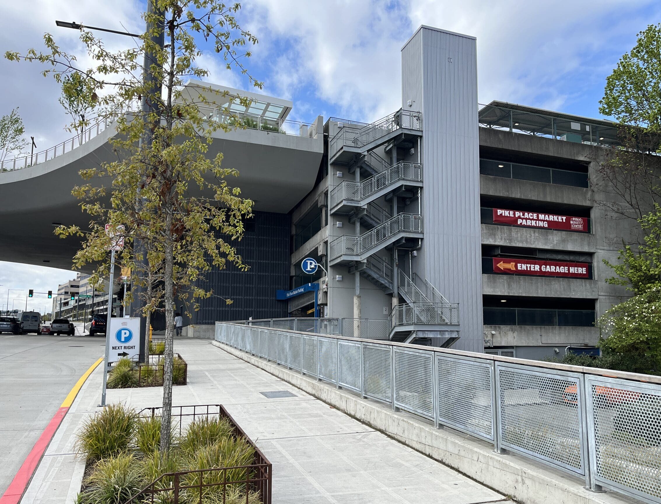 Entrance to the Pike Place Market Parking Garage on Alaskan Way